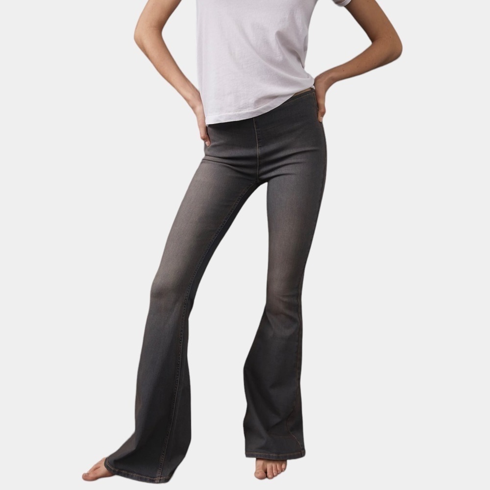 We The Free Dark Gray Flare Jeans